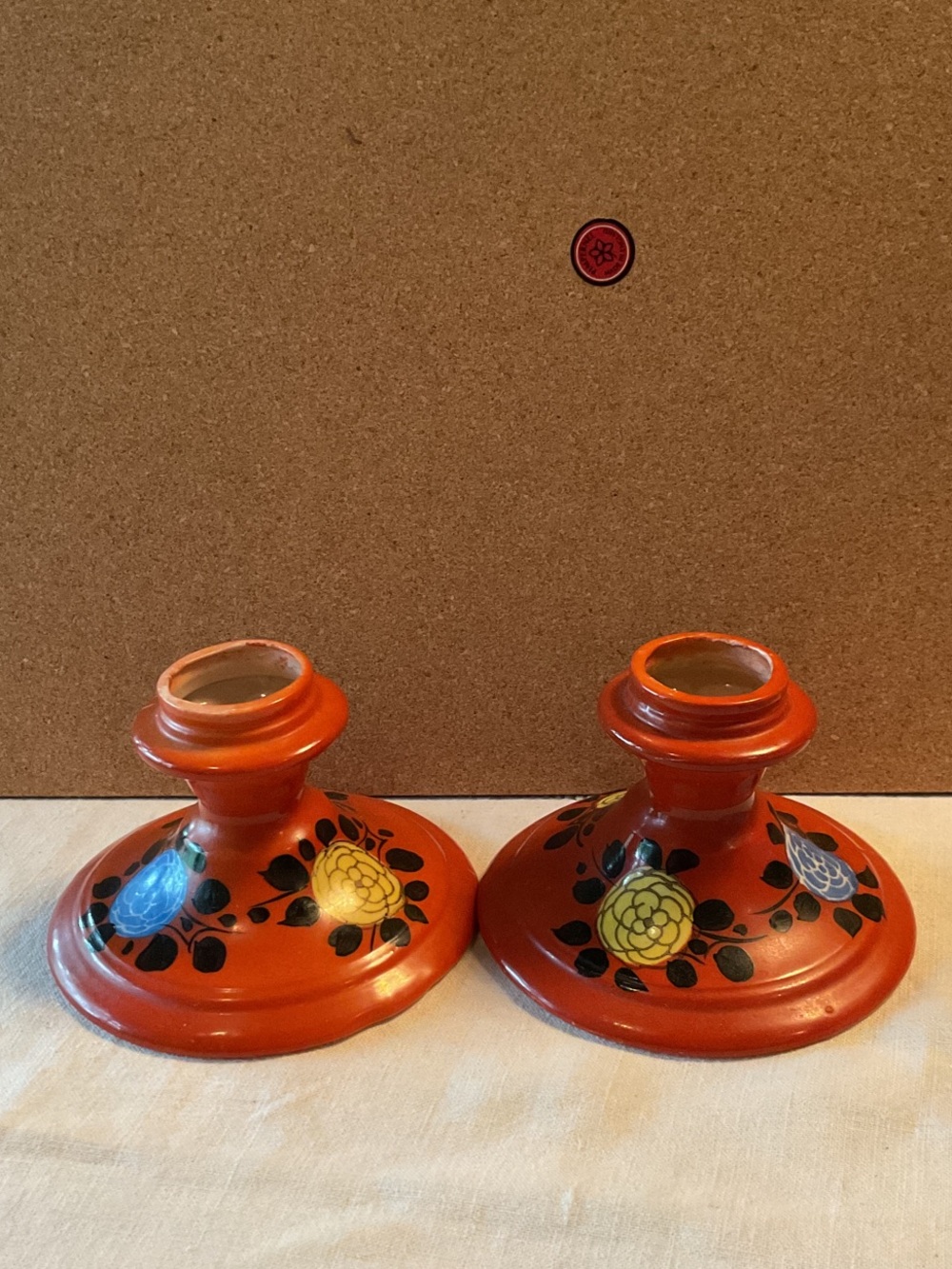 Hand-Painted Ceramic Candle Holders
